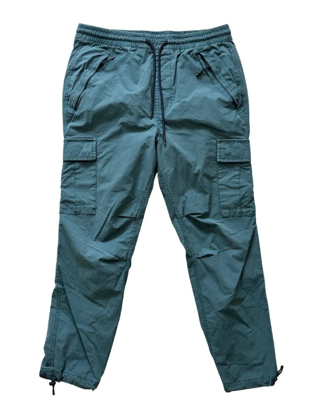 GAP Ripstop Drawstring Cargo Jogger Pants in Teal Green SZ M
